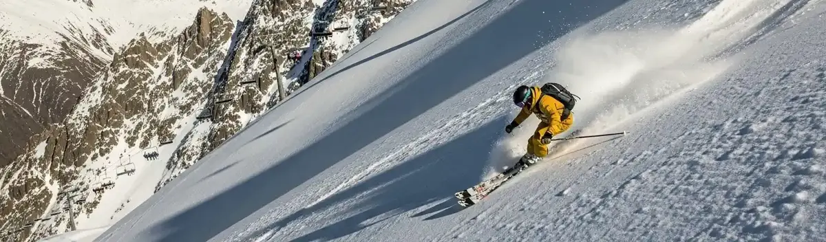 Snowy mountain landscape
