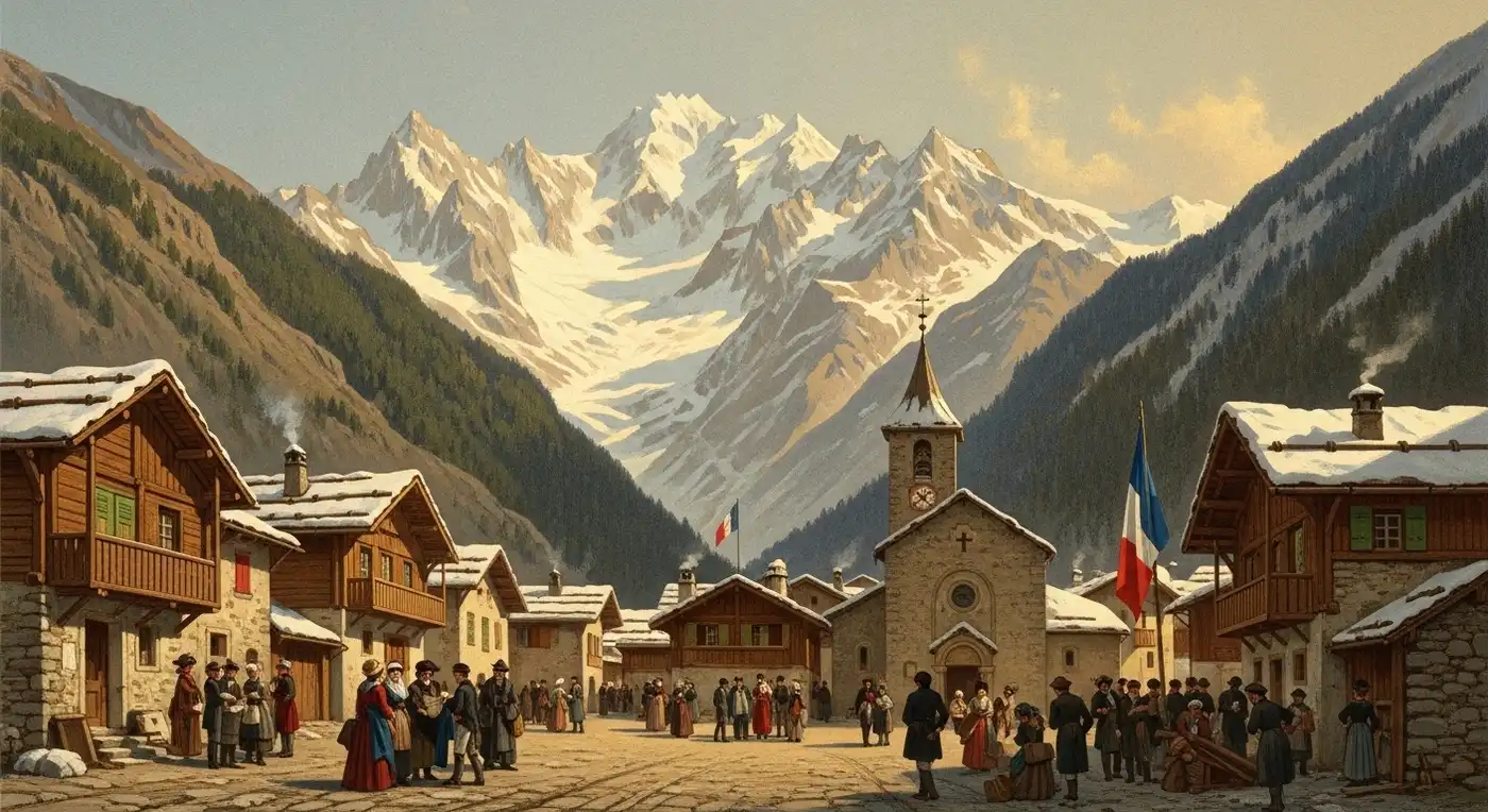 Chamonix after becoming part of France